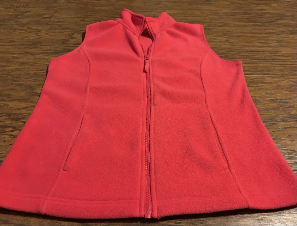 Made For Life Activewear Workout Poly Fleece Sleeveless Hot Pink Vest Medium M - Image 2 of 4