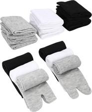 Satinior 6 Pairs Unisex Tabi shoes Flip Flop Socks Geta Cotton Split Toe Tabi j