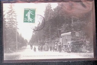 Superb postcard les ECHARMEAUX rhône a Romanichel camp