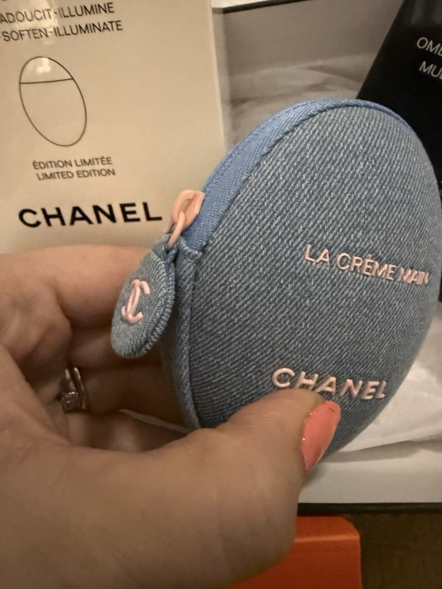 CHANEL La Crème Main Hand Cream W/Denim Pouch Case 50ml + Denim