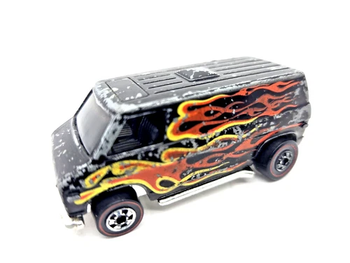 L🔥🔥K!  ⭐ HOT WHEELS⭐ REDLINE ⭐1975⭐FLYING COLORS ⭐ BLACK FLAME SUPER VAN