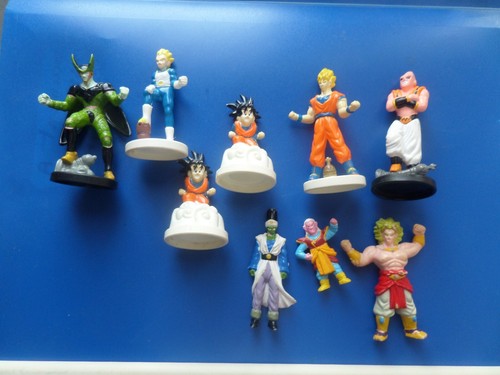 Lot 9 mini figurines dragon ball z , super guerrier , BS/STA 1989
