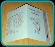 1978-79 UNIVERSITY OF MISSISSIPPI LADY REBELS WOMENS BASKETBALL POCKET SCHEDULE