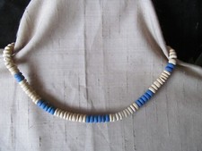 Natural Coconut Shell Heishi Beads 18" Necklace Unisex