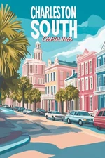 CHARLESTON SC VINTAGE STYLE PRINT/POSTER QUALITY PHOTO PAPER/CANVAS T38