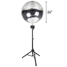 ProX MB-24 24" Polyfoam Core Disco Dance Party Mirror Glass Ball w Tripod Sta...