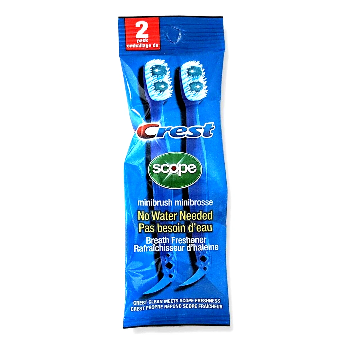 Crest Scope Mini Brush Toothbrushes No Water Needed Breath
