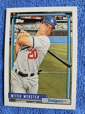 Mitch Webster - 1992 Topps #233 - Los Angeles Dodgers Baseball Card