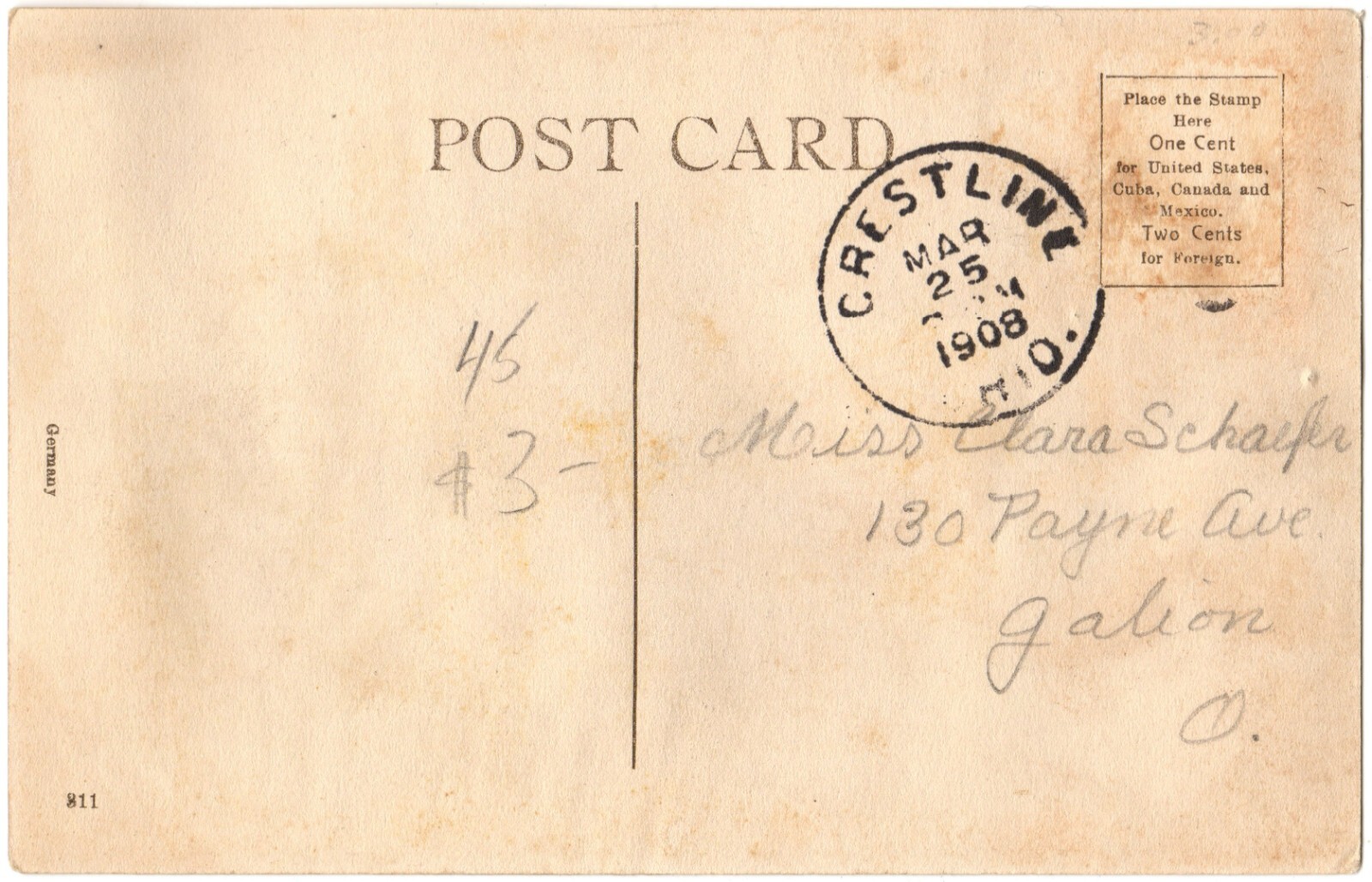 CRESTLINE, OH Big Four and PRR Pennsylvania Railroad Depot Station Ohio