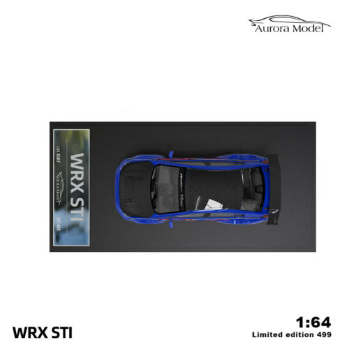 Aurora 1:64 Model Car Subaru WRX STI Alloy Die-Cast Sport Vehicle -Carbon Blue - Picture 5 of 12