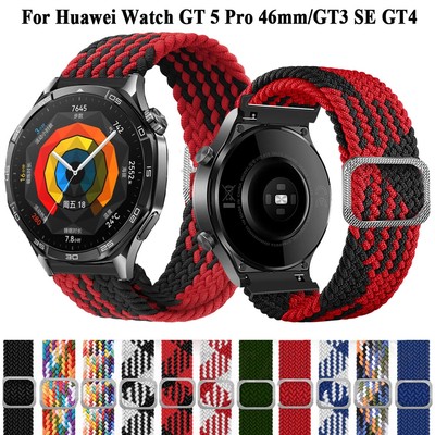 22mm Nylon Loop Strap For Huawei Watch GT5 GT 4 GT3 GT 5 3 2 Pro 46mm Wrist Band
