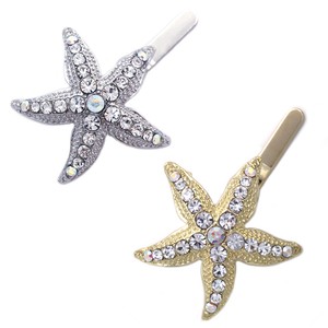 Beach Party Wedding Flower Girl Starfish Magnetic Hair Clip Pin 2