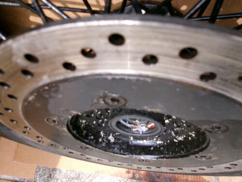 2000 00 Honda Shadow 750 VT750 front wheel mag rim rotor - Picture 8 of 15