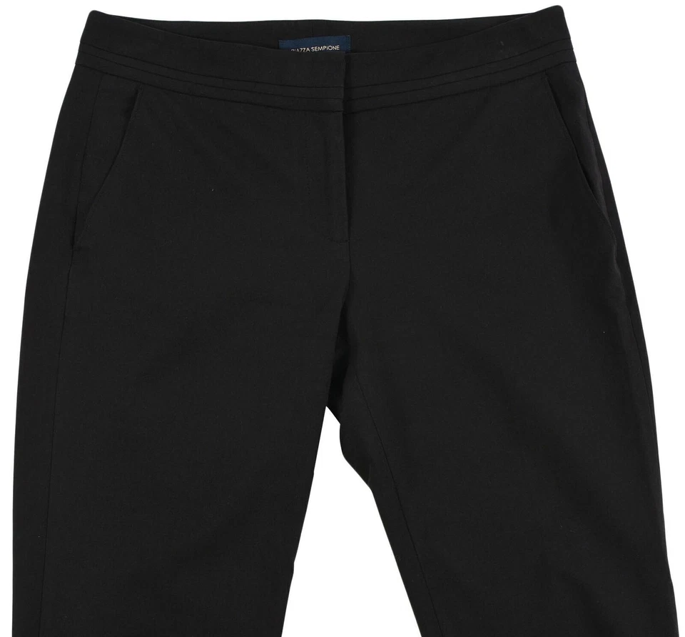 Piazza Sempione Dress Pants Women's Size 42 Black Formal Business Cotton Trouser - Image 4 of 4