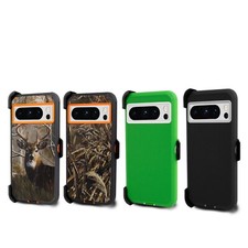 For Google Pixel 8/8 Pro Phone Screen Case Belt Clip Holster Fit Defender Series