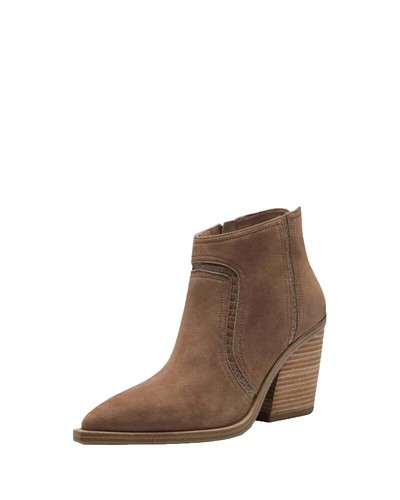 VINCE CAMUTO Mens Brown Pull Tab Lieven Round Toe Block Heel  display picture 3
