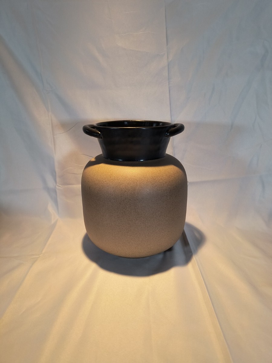 IKEA LOKALT Vase Beige Black Handmade 8 ¼