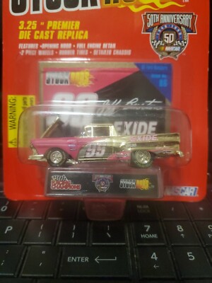 1998 RACING CHAMPIONS 1:64 STOCK RODS #86 JEFF BURTON #99 EXIDE GOLD '57 FORD 