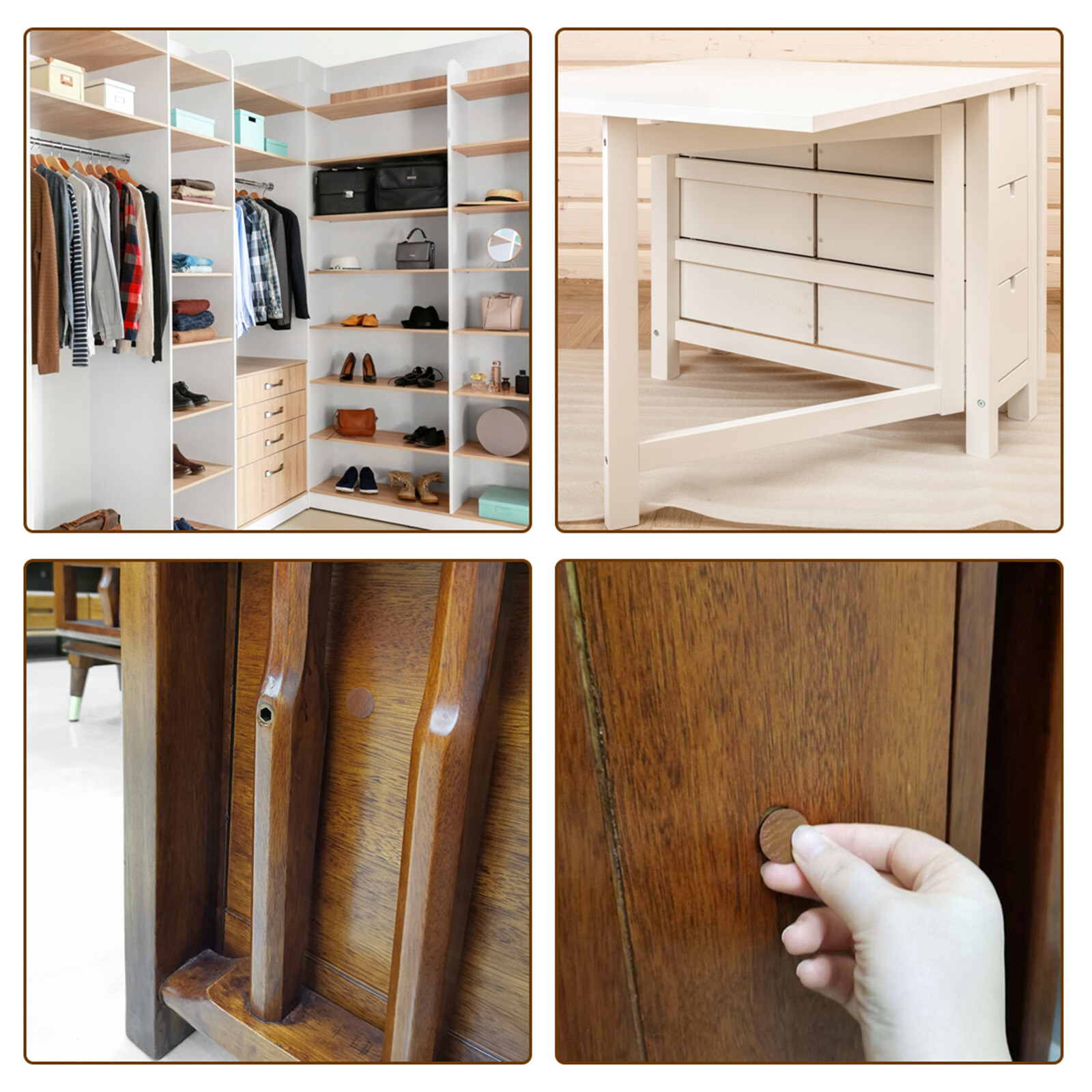 12mm Dia PVC Self Adhesive Screw Hole Cover Stickers White 6 Sheet/840pcs