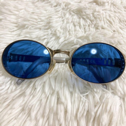 Gafas de sol Jean Paul Gaultier ovaladas azul plata accesorios gafas 02 - Imagen 2 de 10