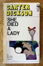 She Died A Lady by Carter Dickson - vintage 1966 Berkley mystery pb, Merrivale