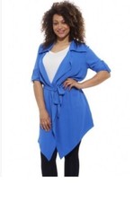 Lovedrobe Roll Sleeve Safari Jacket Blue Uk 16 Dh7 Cc 05
