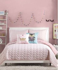 Urban Playground Helanie Full/Queen Kids' Quilt Set in Pink