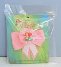 Vintage Applause Disney's The Little Mermaid Pink Hair Bow Barrette Sealed