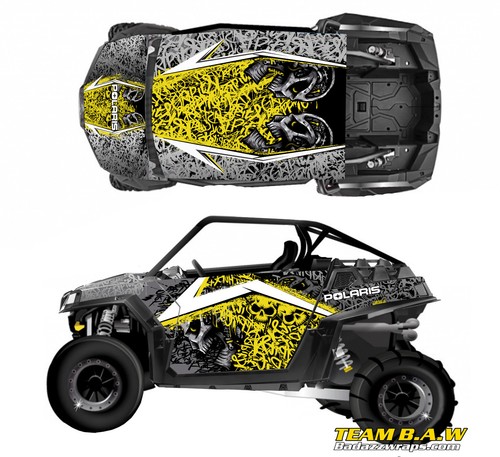 2011+ Polaris RZR 800 Design Street Race Decal Graphic Kit Wraps UTV Hood Scoop - Picture 6 of 9
