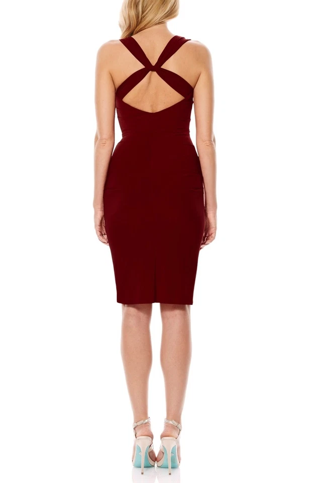 Vestido ceñido al cuerpo jersey espalda torcida Laundry By Shelli Segal 155912 para mujer talla 14 Foto 3 de 3