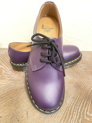 Dr Martens Doc Deep Purple Smooth Leather Oxford Shoes Mens 6 Womens 7 Unisex