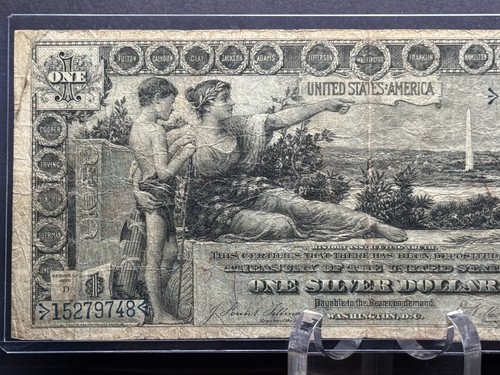 USA - $1 Silver Certificate - 1896 "Educational Note" Tillman/Morgan Fr#224 - Picture 2 of 6