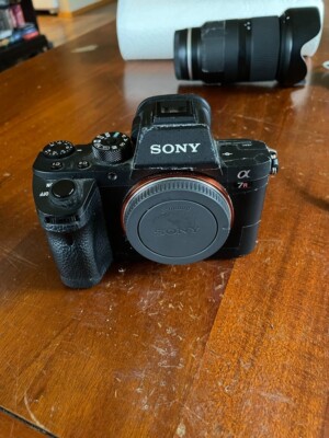 sony a7r ii camera body with some accessories