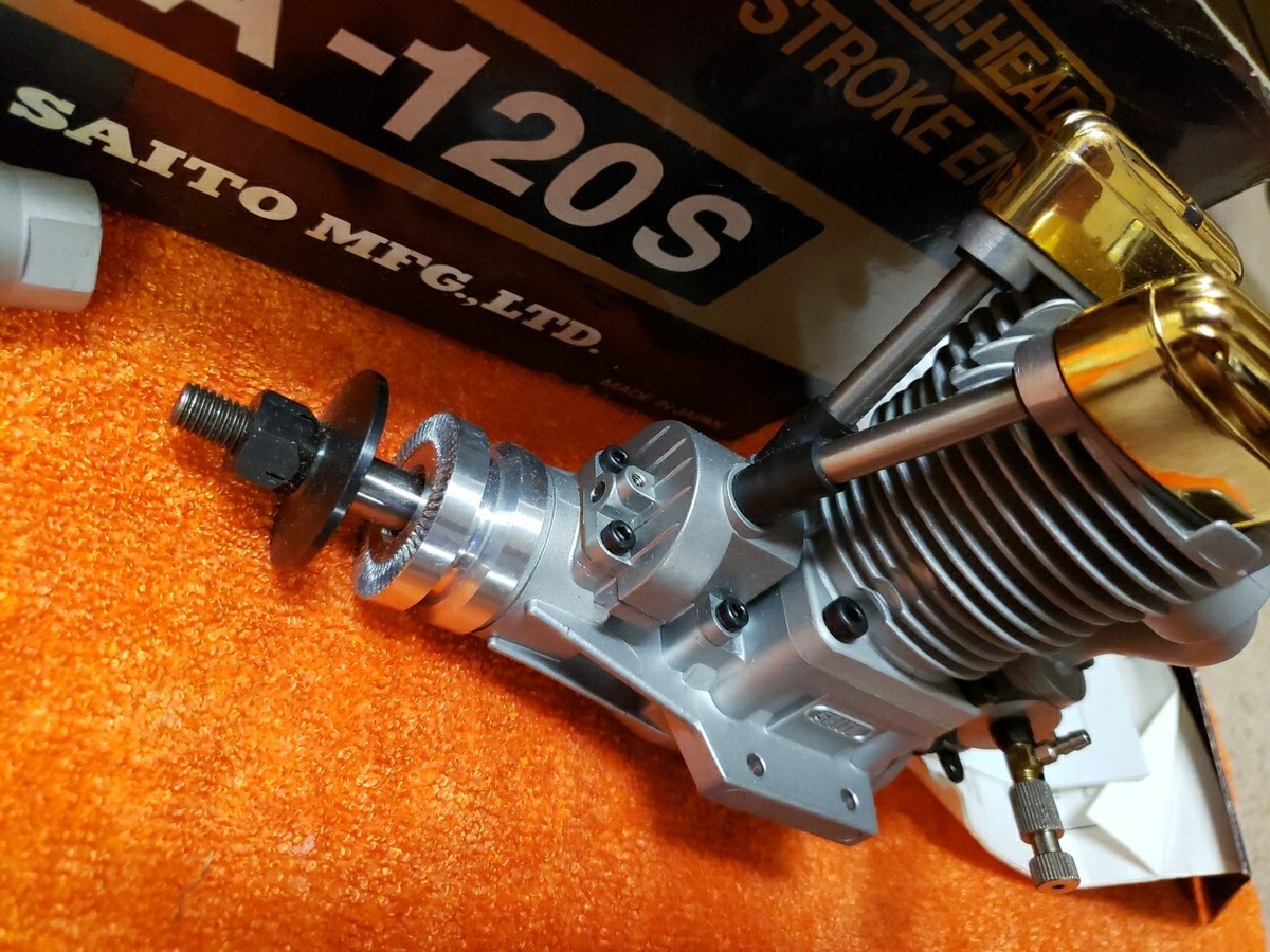 SAITO 4ストロークエンジン　FA-120（DP） Saito Engine - Saito FA-120 four stroke engine - Nice | eBay