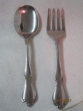 Vintage Oneidacraft Deluxe stainless Baby spoon  Fork Chateau