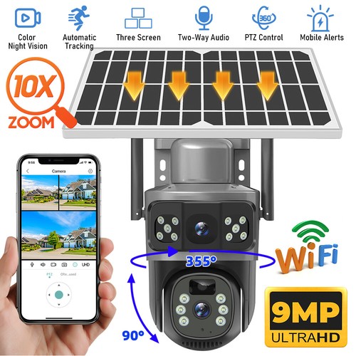 Solar Battery Powered Wireless WiFi Outdoor Pan/Tilt Home Security Camera System - Picture 61 of 71