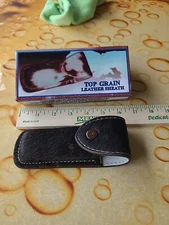 Top Grain Leather Sheath Brown