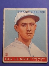 Horace Lisenbee 1933 Goudy Gum Co Includes 2008 Authenticity Goudy Buyback Card