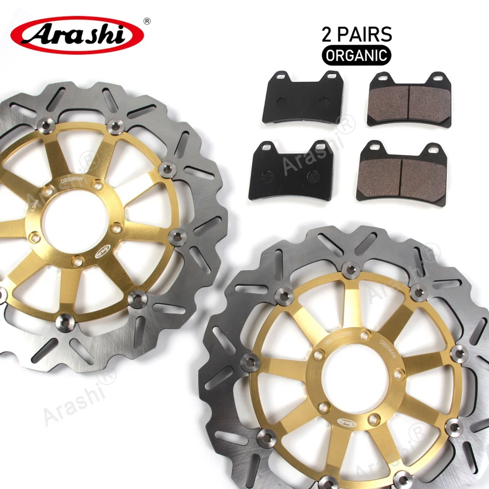 Rotor de disco de freno delantero 320 mm + pastillas de freno para Ducati Monster 1100 S 2009 2010 Foto 2 de 4