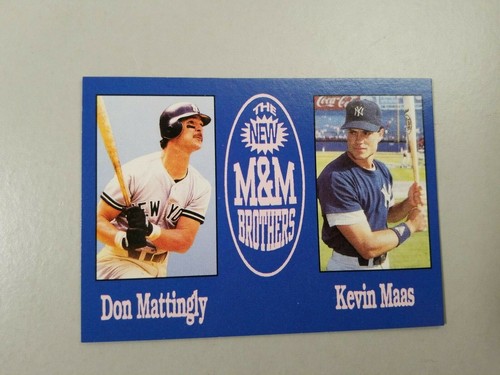 Vintage 1992 New York Yankees Baseball Card Don Mattingly Kevin Maas, Rare! - Picture 1 of 2