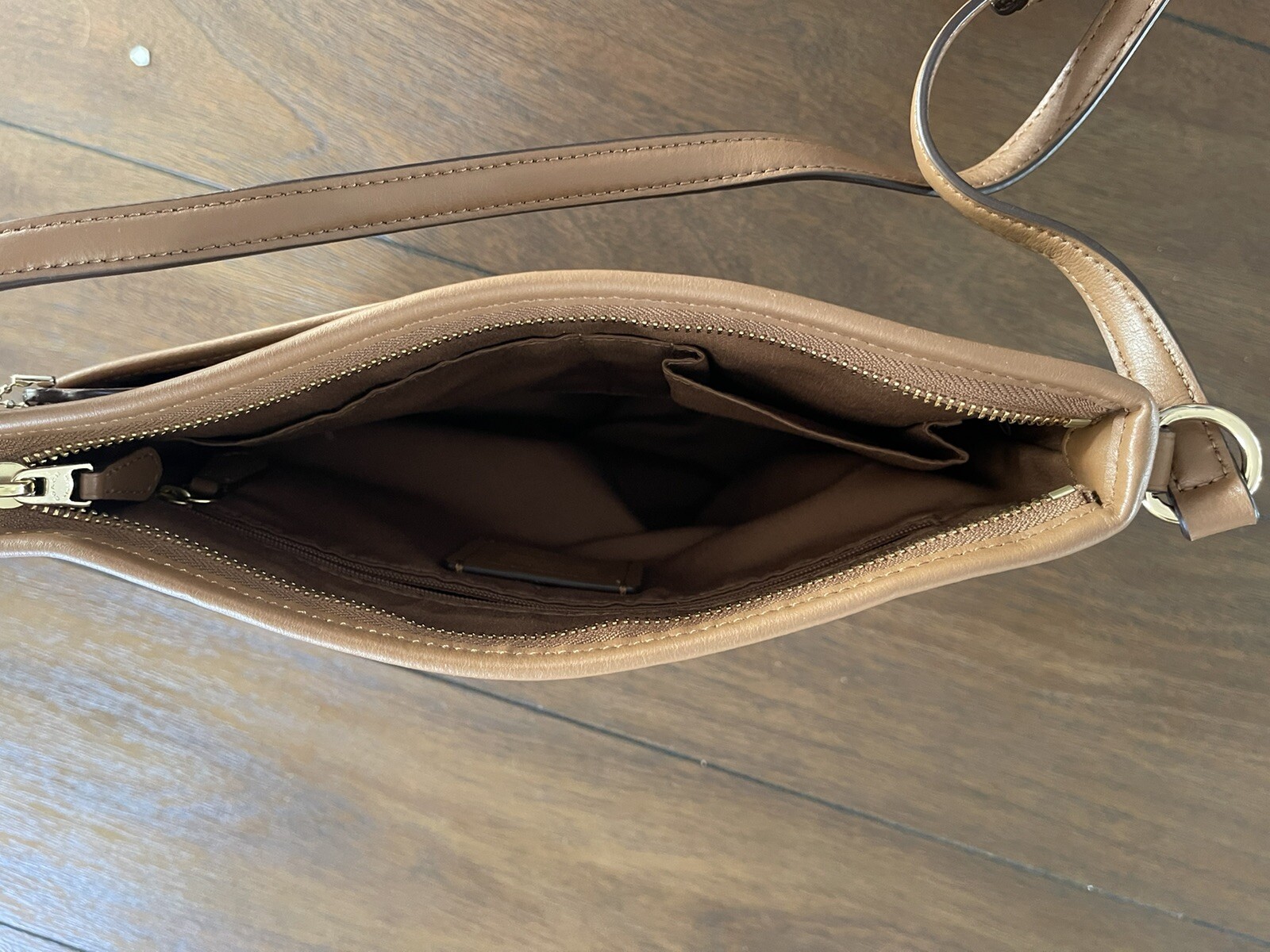 Coach Signature Brown Crossbody Bag Long Strap Purse … Gem