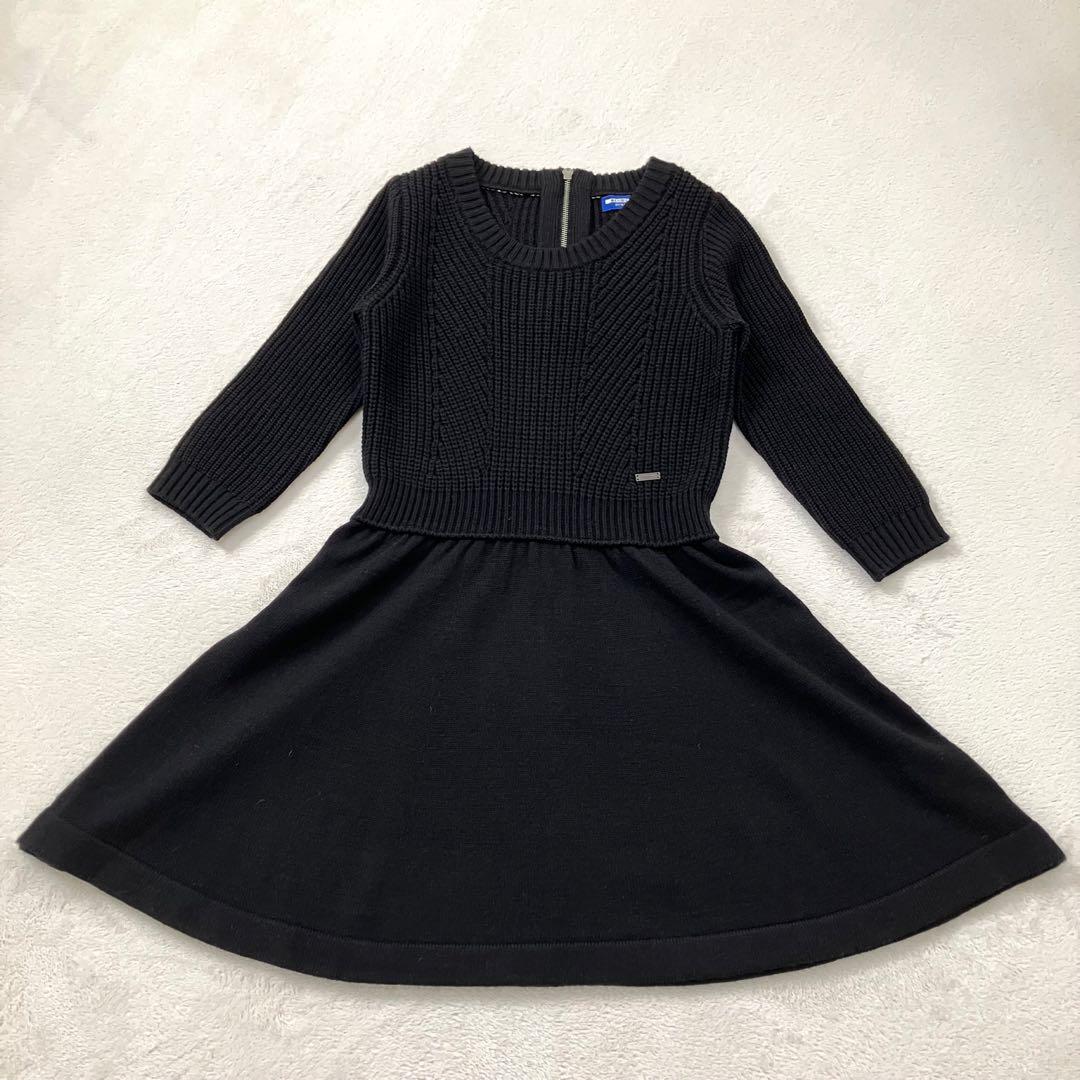 Burberry Blue Label Knit One Piece Dress Black Size 38 M Excellent Condition