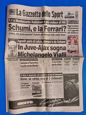 Gazzetta Dello Sport Du 18 Mai 1996 – Athènes, Giro, Juventus-Ajax – Édition Historique