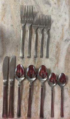 Vintage 12pc Doric (Stainless) by Unknown Mfg Silver Japan