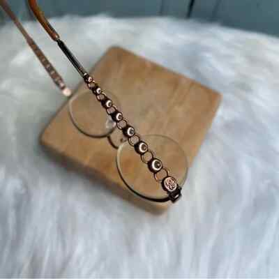 Escada Wire Frame Eyeglasses Copper Brown Oval Shape Made in 