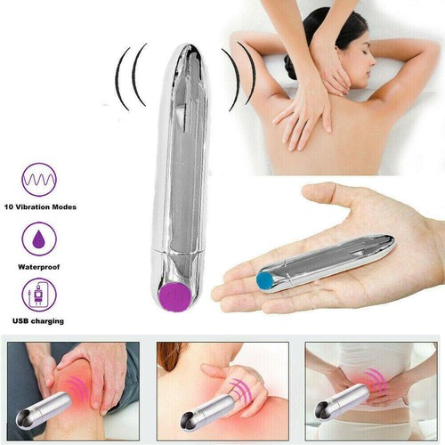 Full Body Mini Bullet Vibrating Massager 10 Speeds Vibrato USB-Rechargeable New - Picture 5 of 11