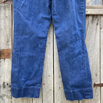 Vintage 1950's 50's LEVI'S Side Zip Denim Jeans Pearl Snap