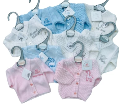 TINY CHICK Premature Tiny Baby Cardigan small 3-5lbs - 5-8lbs various colours and designs