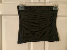 🌸MaidenForm Black Boned Firm Waist Control Hook N Eye Nylon  Spandex  Size S /P