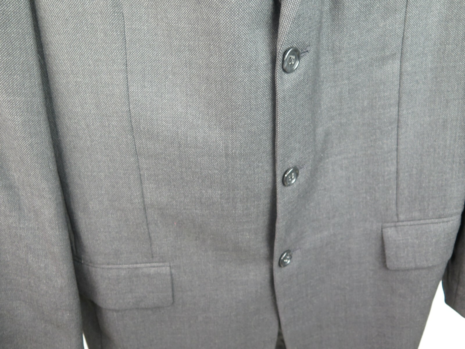 Hickey Freeman Suit Jacket Gray Solid Size 40 R - image 2